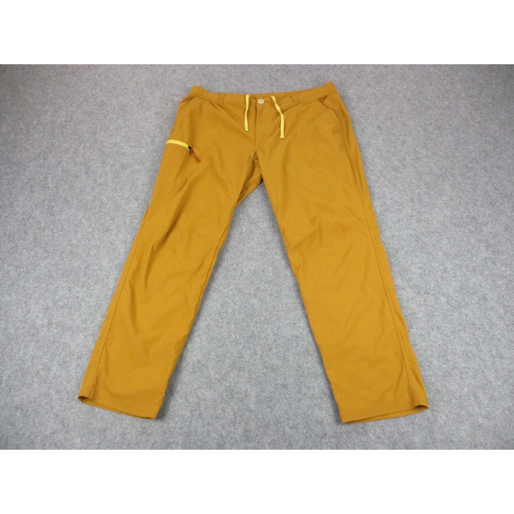 REI Pants Mens 40x30 Brown Co-Op Straight Stretch Drawstring Zip Pocket Hiking